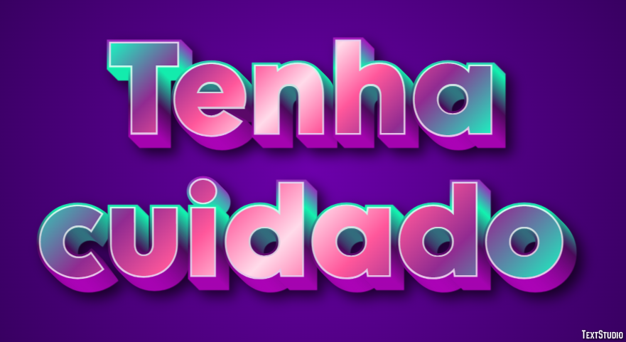 Tenha cuidado Texteffekt