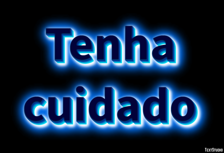 Tenha cuidado Efeito de texto
