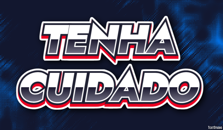 Tenha cuidado Efeito de texto
