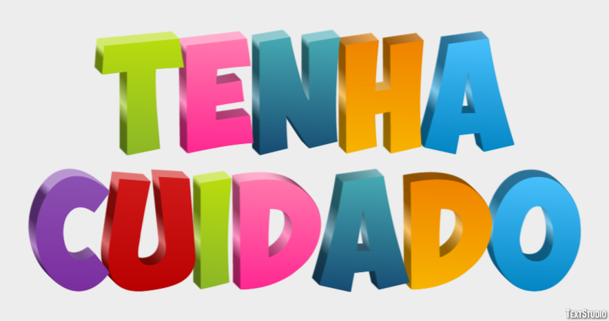 Tenha cuidado Texteffekt