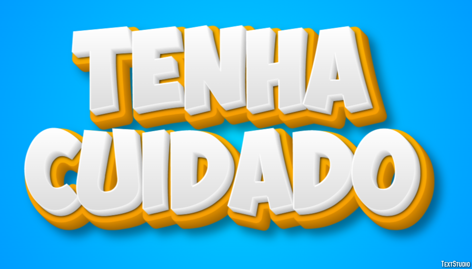 Tenha cuidado Efeito de texto