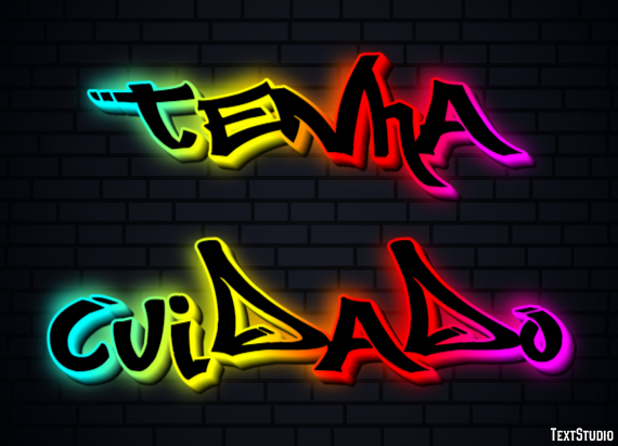 Tenha cuidado Texteffekt