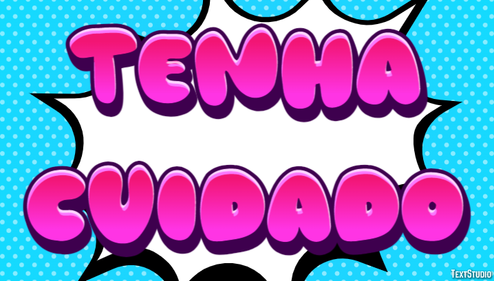 Tenha cuidado Efeito de texto