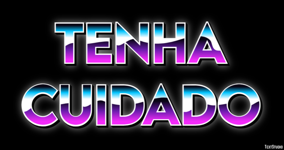 Tenha cuidado Efeito de texto