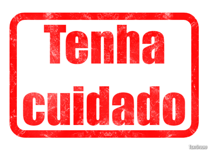 Tenha cuidado Texteffekt