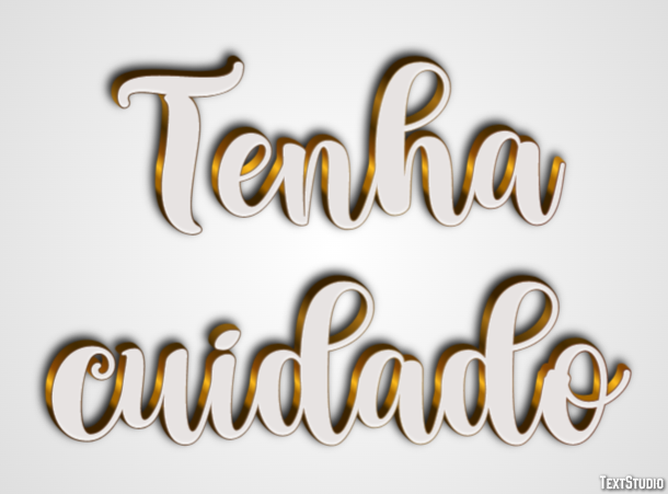 Tenha cuidado Efeito de texto