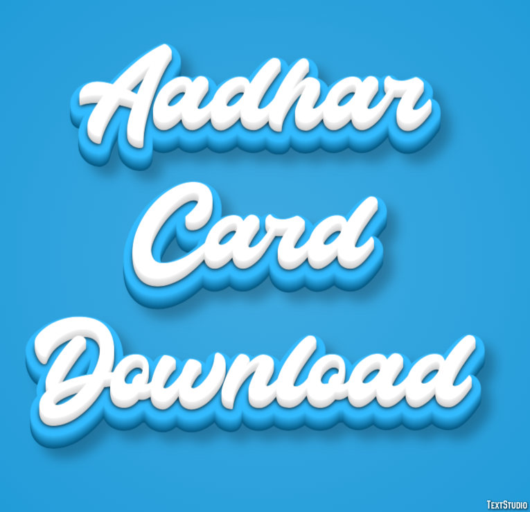 Aadhar Card Download Effetto testo