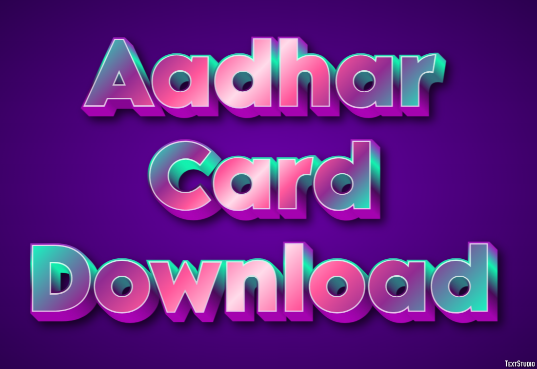 Aadhar Card Download Metin Efekti