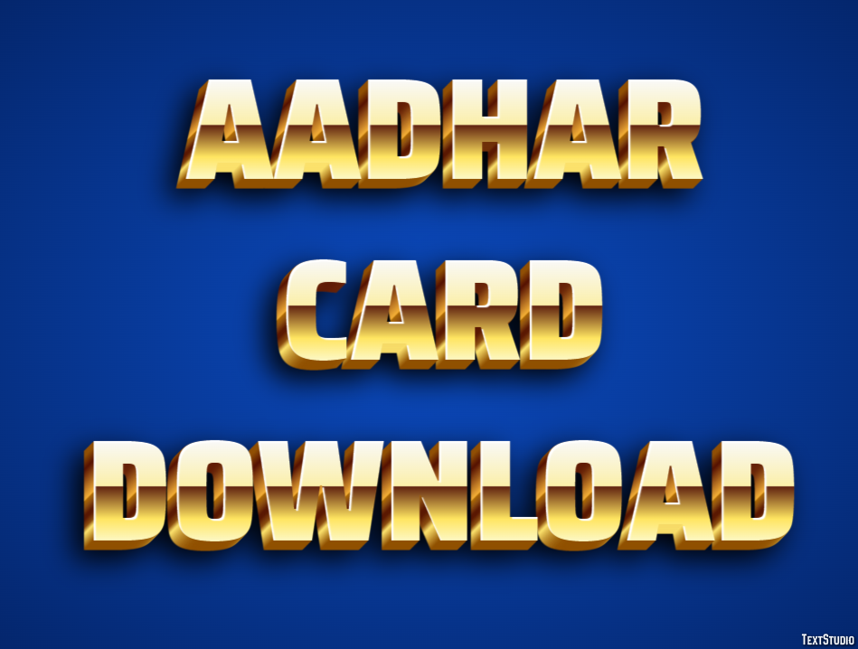 Aadhar Card Download Effetto testo