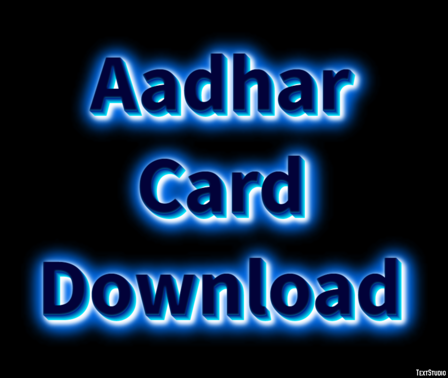 Aadhar Card Download Effetto testo