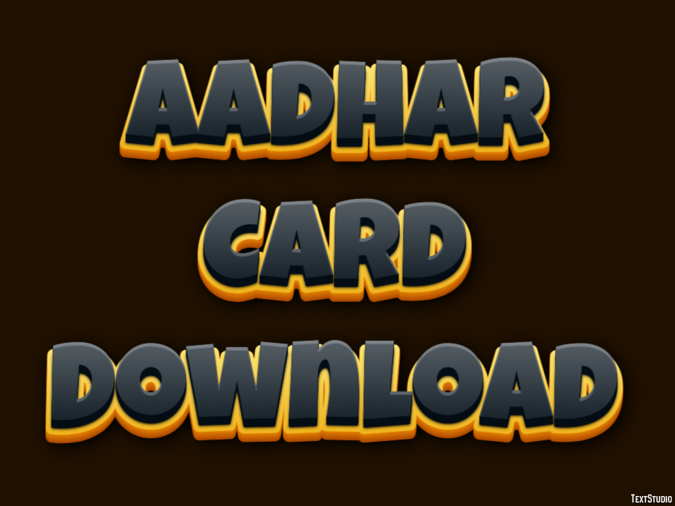 Aadhar Card Download Effetto testo