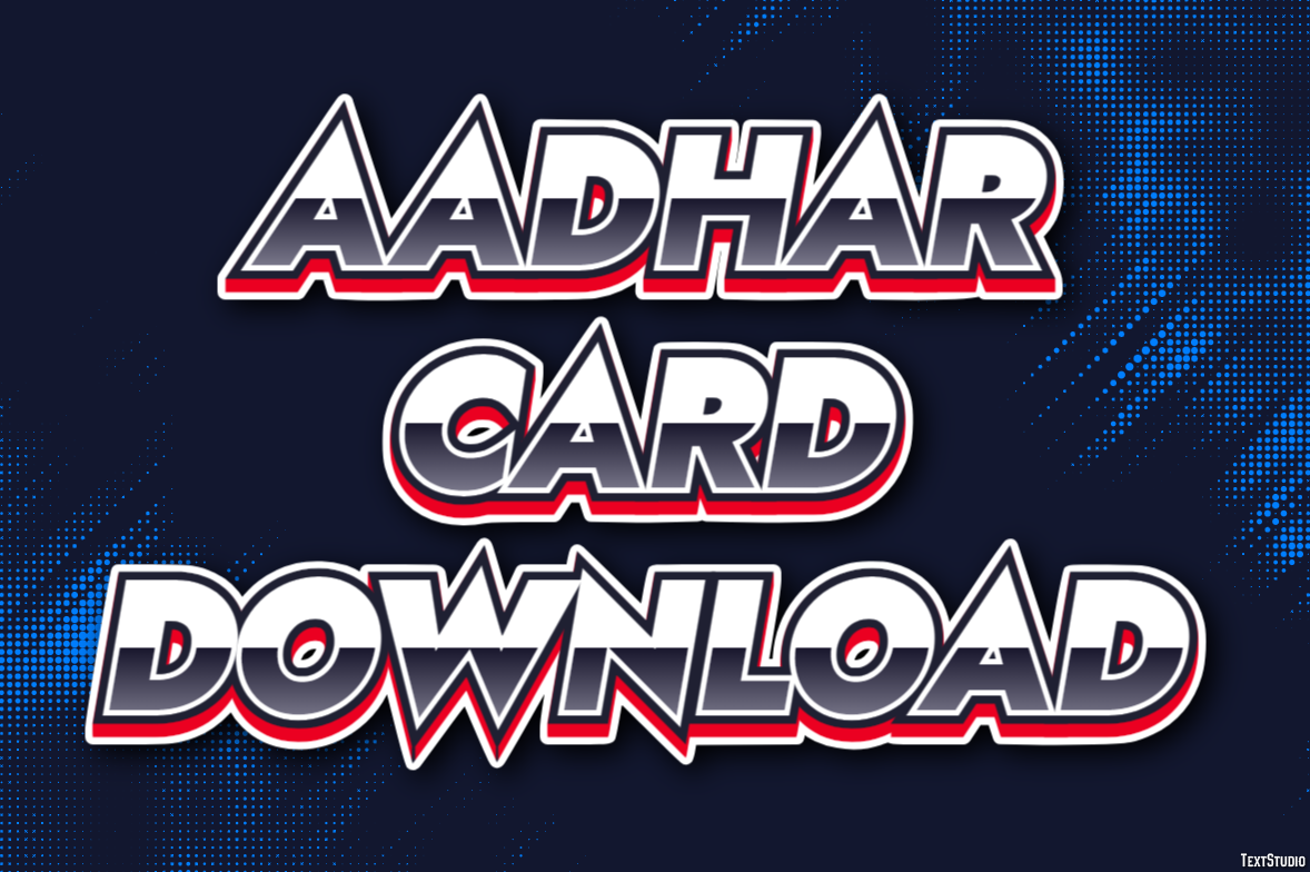 Aadhar Card Download Effetto testo