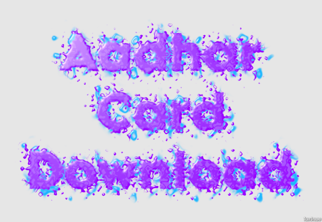 Aadhar Card Download Effetto testo