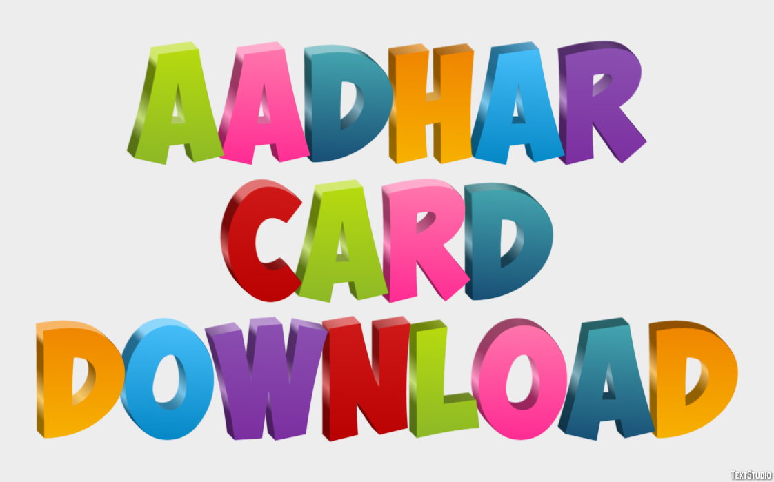 Aadhar Card Download Metin Efekti