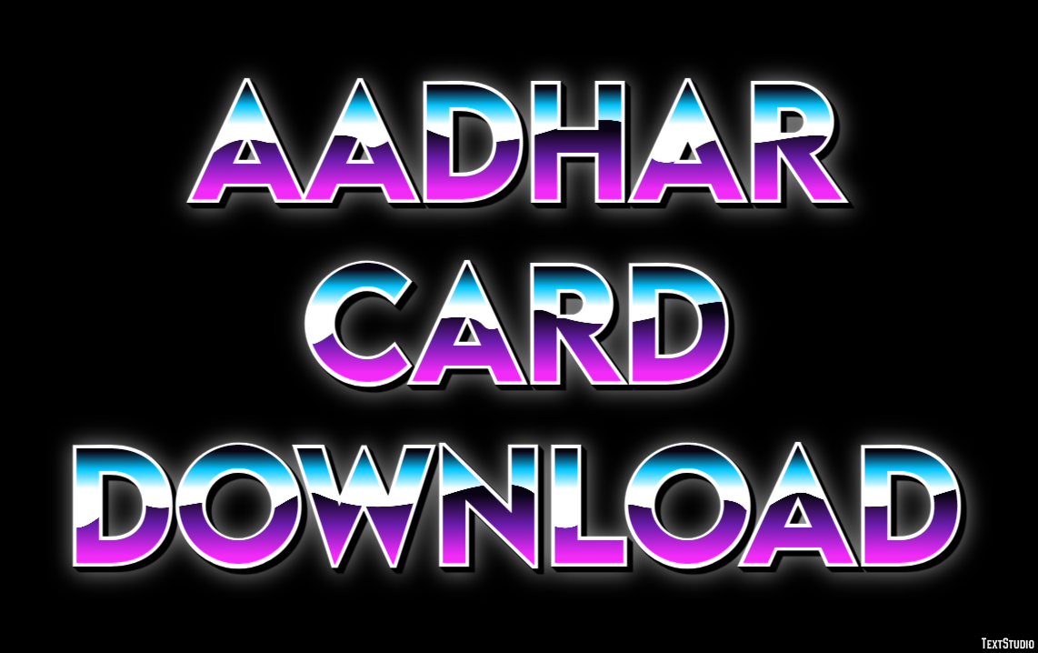 Aadhar Card Download Effetto testo
