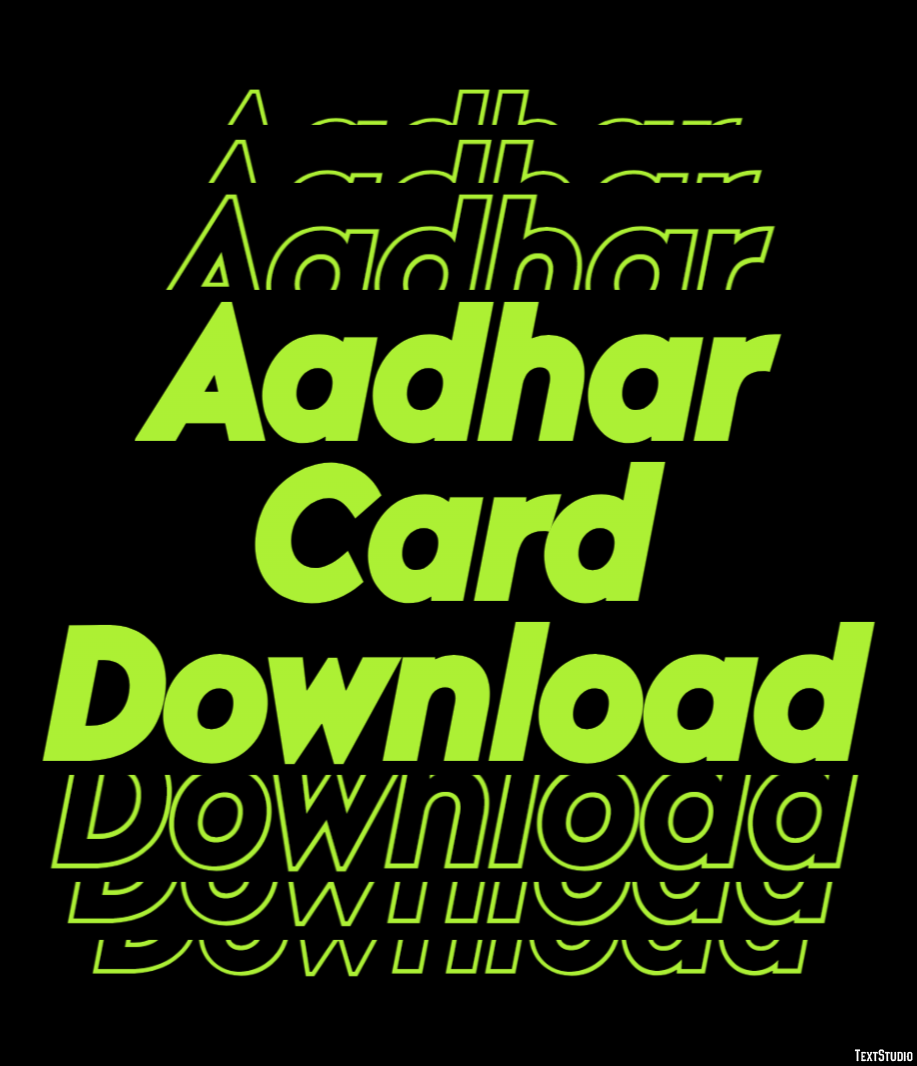 Aadhar Card Download Effetto testo