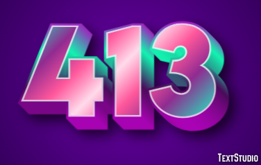 413 Text Effect