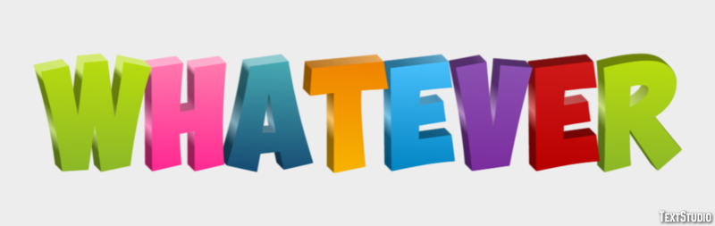 Whatever Efecto de Texto