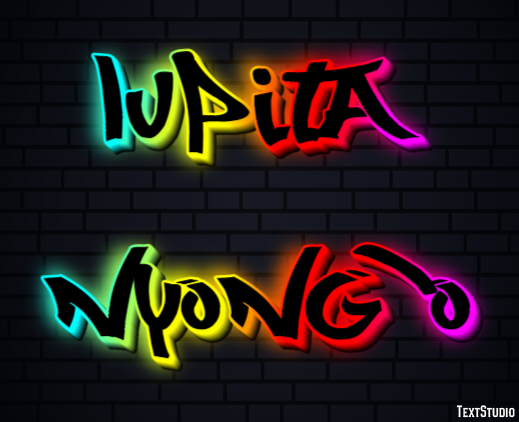 Lupita Nyong'o Text effect