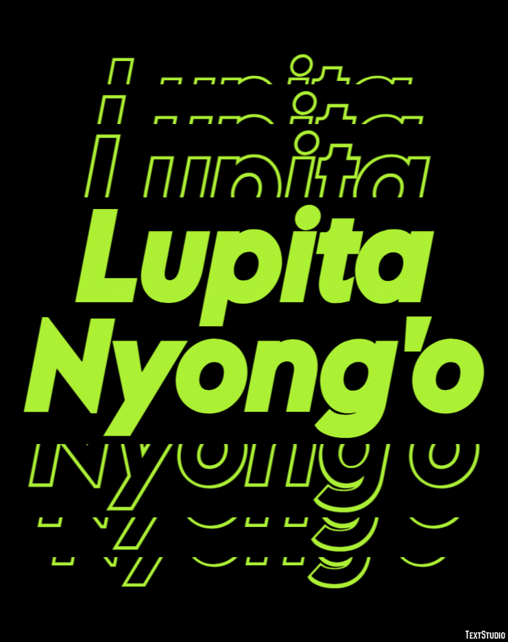 Lupita Nyong'o テキスト効果