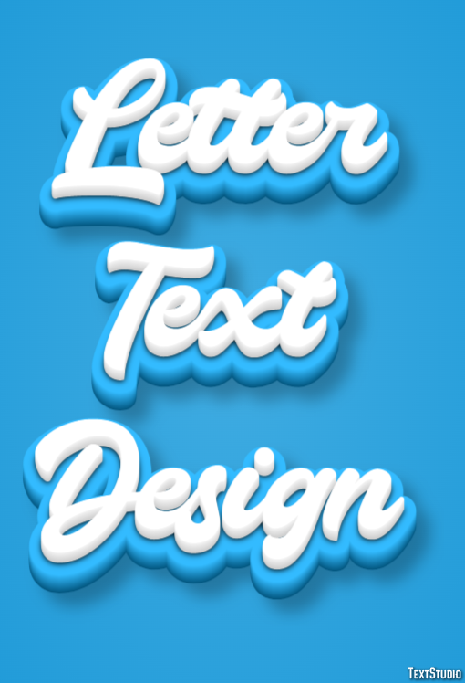 Letter Text Design Efecto de Texto
