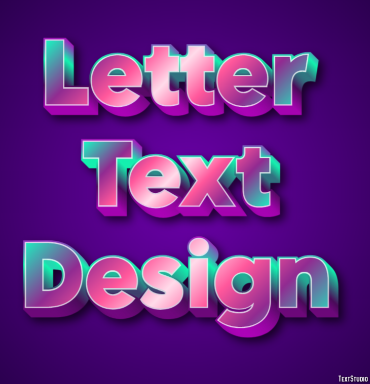Letter Text Design Efecto de Texto