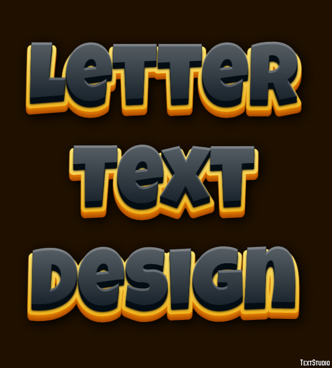 Letter Text Design Efecto de Texto