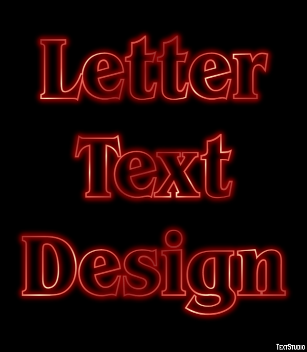 Letter Text Design Efecto de Texto