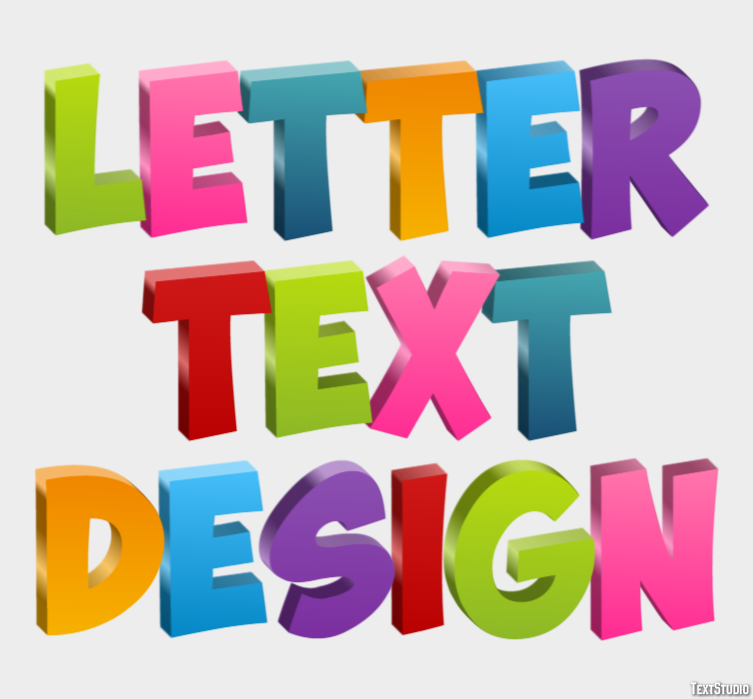 Letter Text Design Efecto de Texto