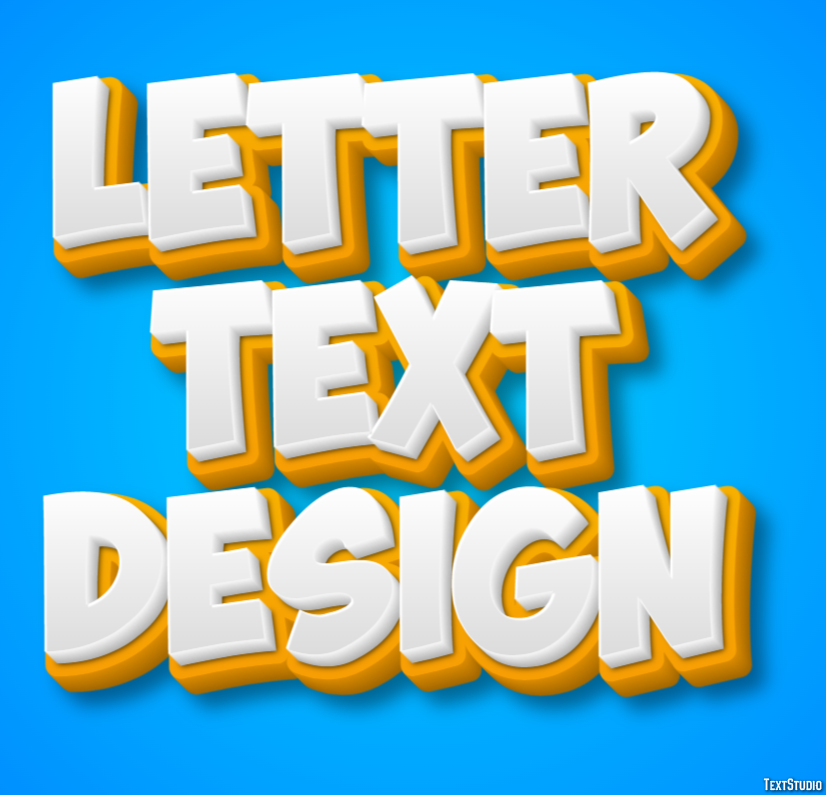 Letter Text Design Effetto testo