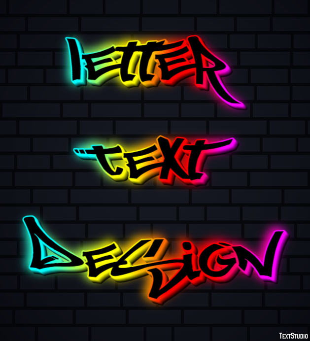 Letter Text Design Effetto testo