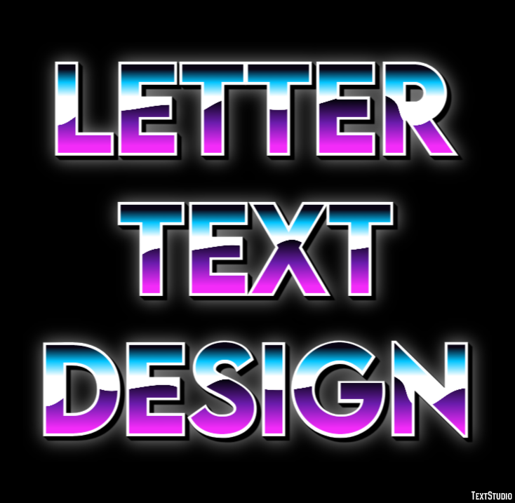 Letter Text Design Effetto testo
