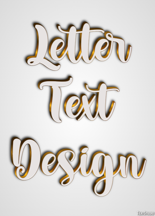 Letter Text Design Effetto testo