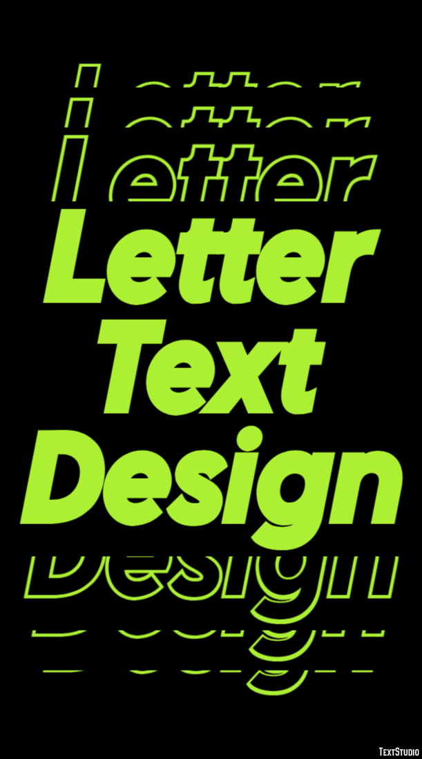 Letter Text Design Effetto testo
