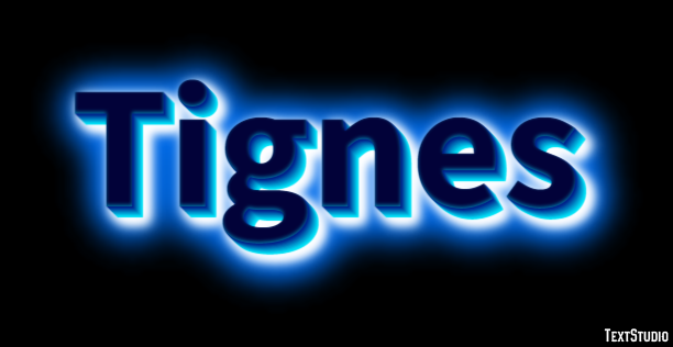 Tignes Efekt tekstowy