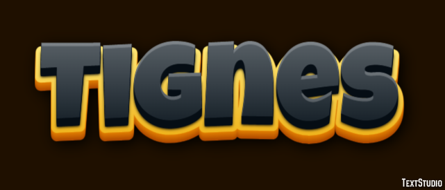 Tignes Efecto de Texto