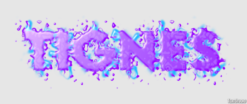 Tignes Efecto de Texto