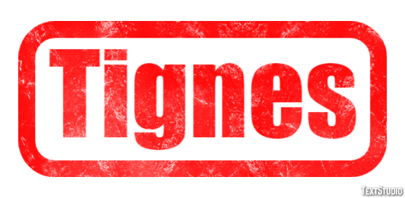 Tignes Efekt tekstowy