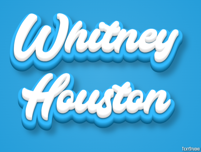 Whitney Houston Efecto de Texto