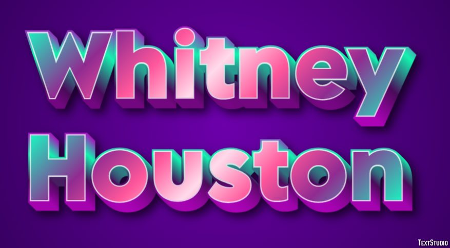 Whitney Houston Efecto de Texto