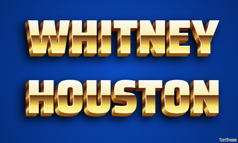 Whitney Houston Efecto de Texto