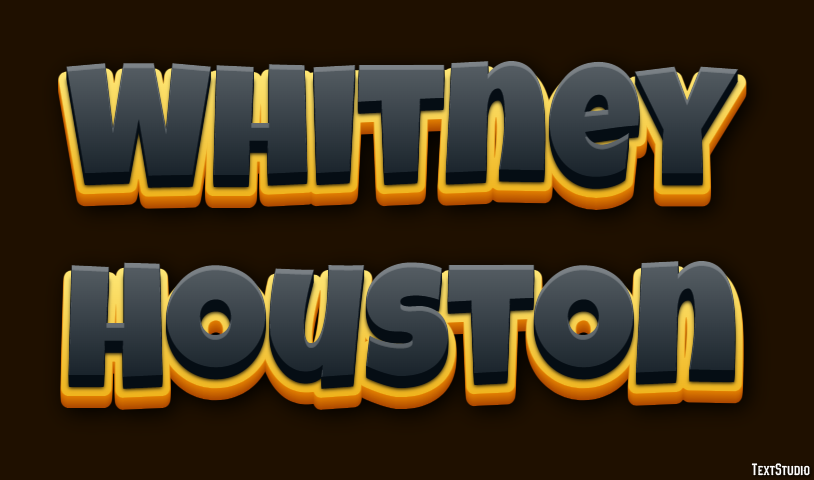 Whitney Houston Efecto de Texto