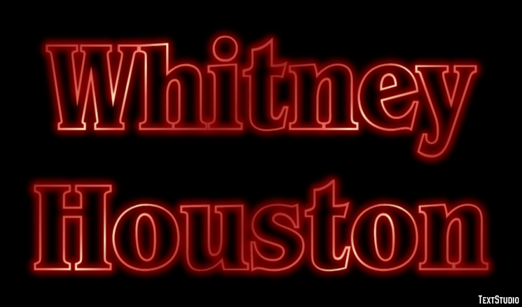 Whitney Houston Efecto de Texto