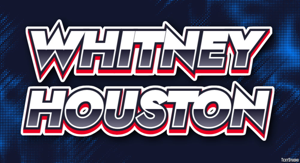 Whitney Houston Efecto de Texto