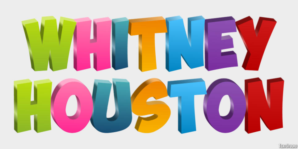 Whitney Houston Efecto de Texto