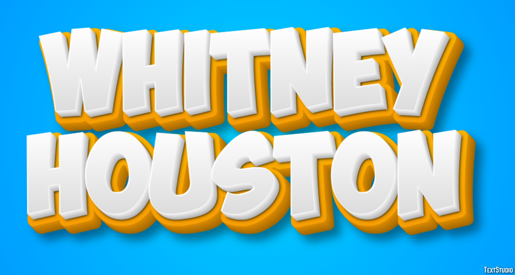 Whitney Houston Efecto de Texto