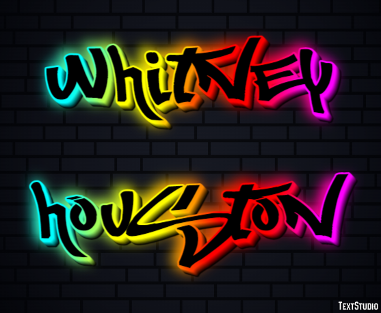 Whitney Houston Efecto de Texto
