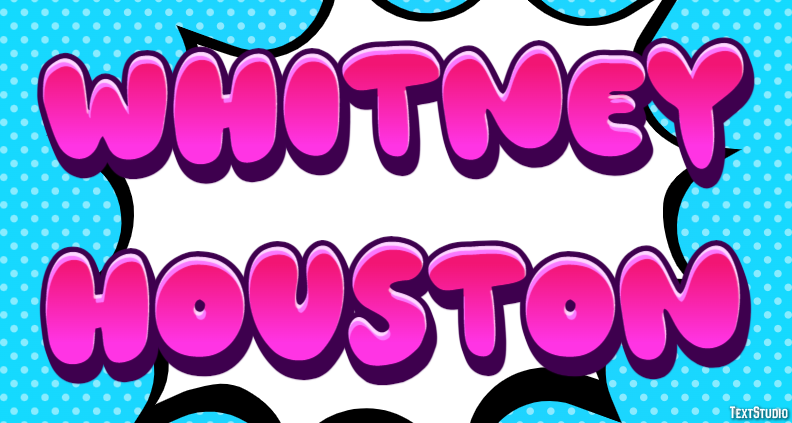 Whitney Houston Efecto de Texto