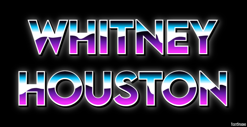 Whitney Houston Efecto de Texto
