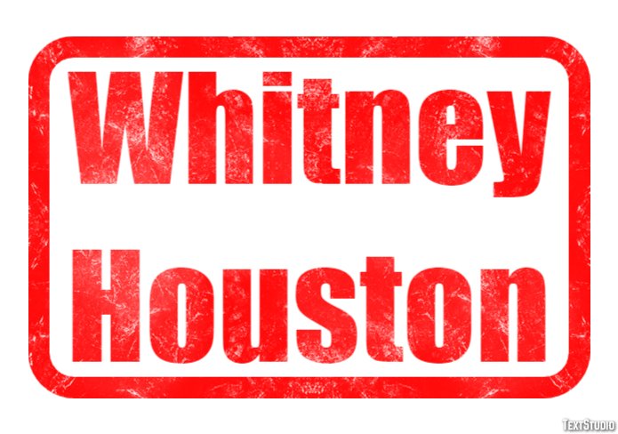 Whitney Houston Efecto de Texto